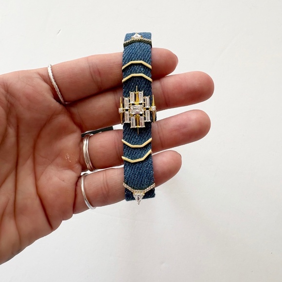 Noir NYC garland denim choker - Picture 3 of 4